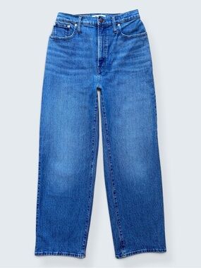 Madewell Perfect Vintage Wide Leg Crop Jeans 30T Tall Cresslow Wash